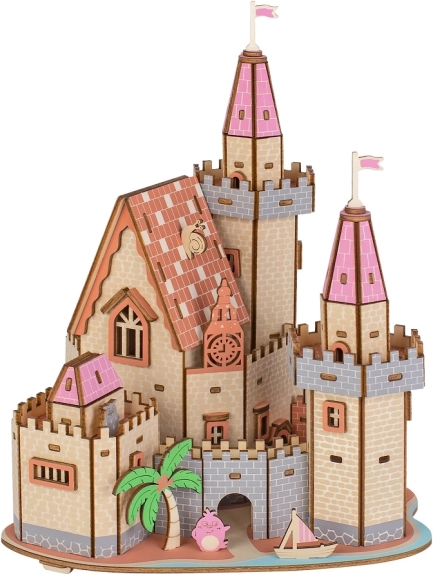 Fa 3D puzzle – tengerparti vár WOODCRAFT