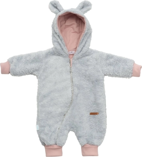 New Baby Teddy bear szürke-rózsaszín gyermek téli overál