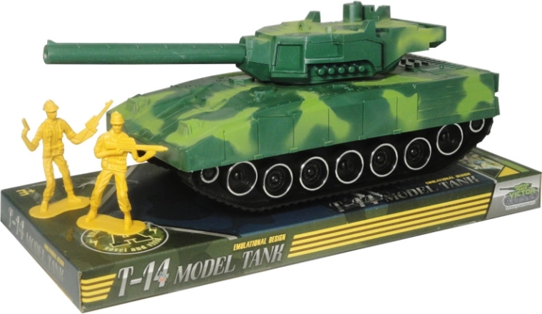 Súrlódásos meghajtású tank katonai figurákkal