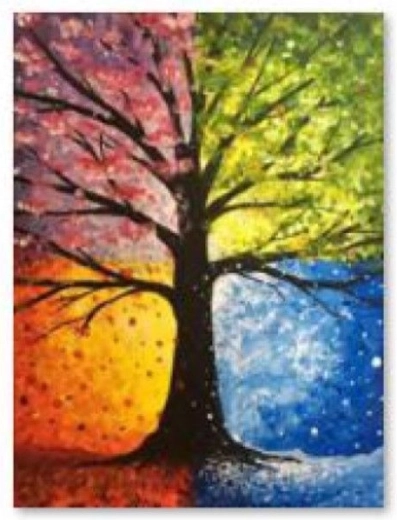 Gyémántfestés – fa kép 30 × 40 cm