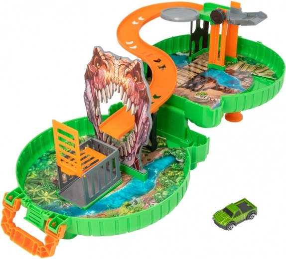 Teamsterz dínó pálya bőröndben kisautóval