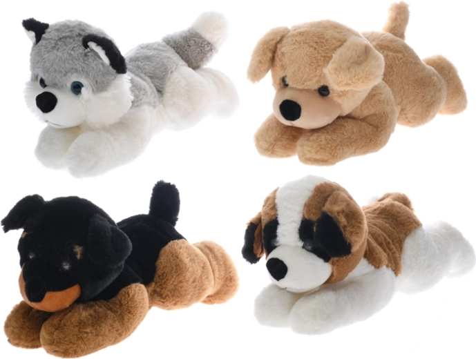 Plüss fekvő kutyus 32 cm, több színben