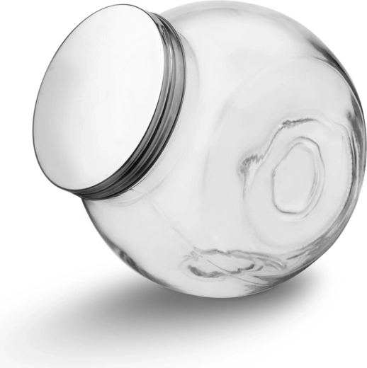 Üveg tároló rozsdamentes acél csavaros tetővel, 0,5 l