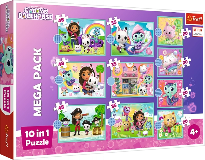 Trefl Puzzle Pro Gyerekeknek Gabi Macskás Háza 10 az 1-ben
