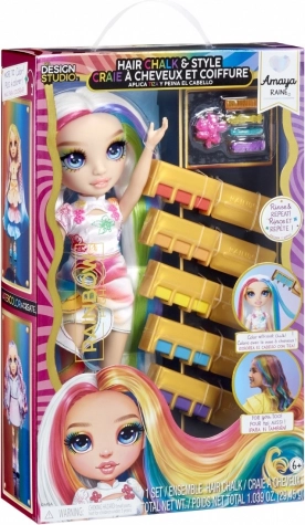 Rainbow High Amaya baba hajszínező krétákkal