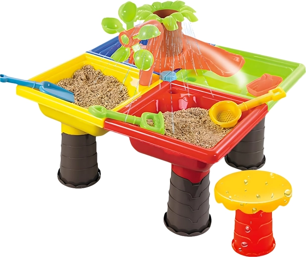 Érzékszervi játék: víz + homok egyben