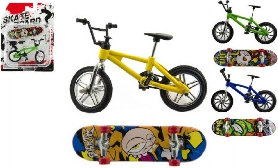 Ujjas BMX kerékpár és gördeszka – csavarozható mini készlet 10 cm
