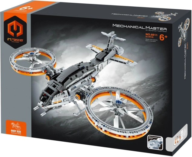 iM.MASTER futurisztikus helikopter mechanikus hajtással, 850 darabos építőkészlet