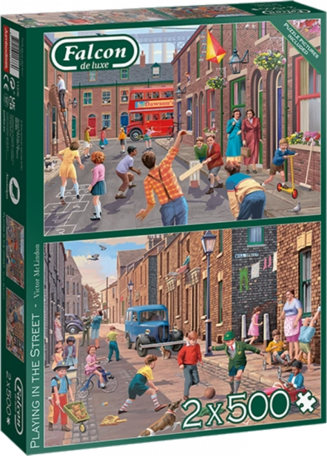 Falcon puzzle Utcai játékok 2x500 darab