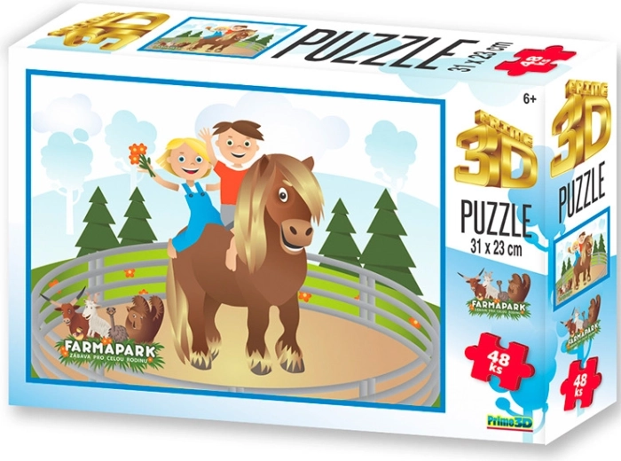3D puzzle Farmapark Csikó 48 darabos