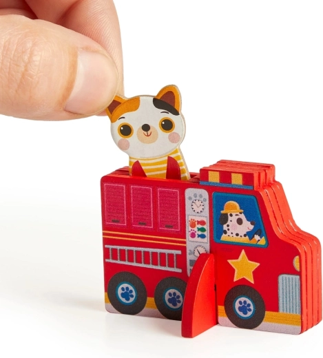 Fa tűzoltóautók a kis kezekhez