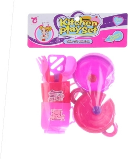 Gyermek étkészlet tasakban – műanyag konyhai játék