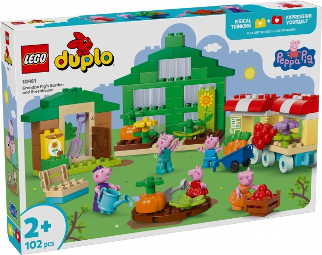 LEGO DUPLO Peppa malac nagypapa malac kertje és üvegháza