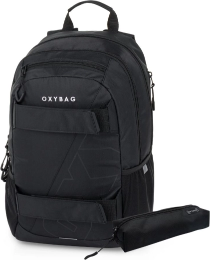 OXY Sport Black iskolatáska etuíval