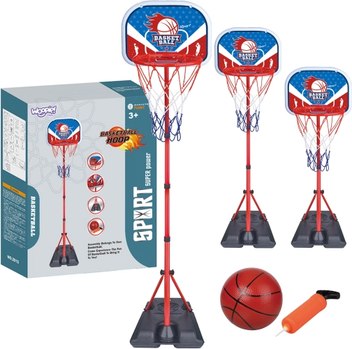 WOOPIE állítható magasságú gyerek kosárlabda palánk 90–170 cm + labda