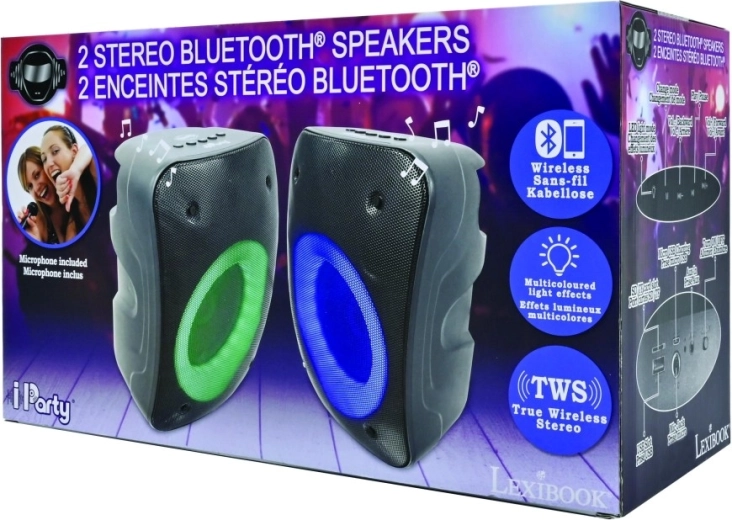 Lexibook iParty hordozható Bluetooth hangszóró szett mikrofonnal