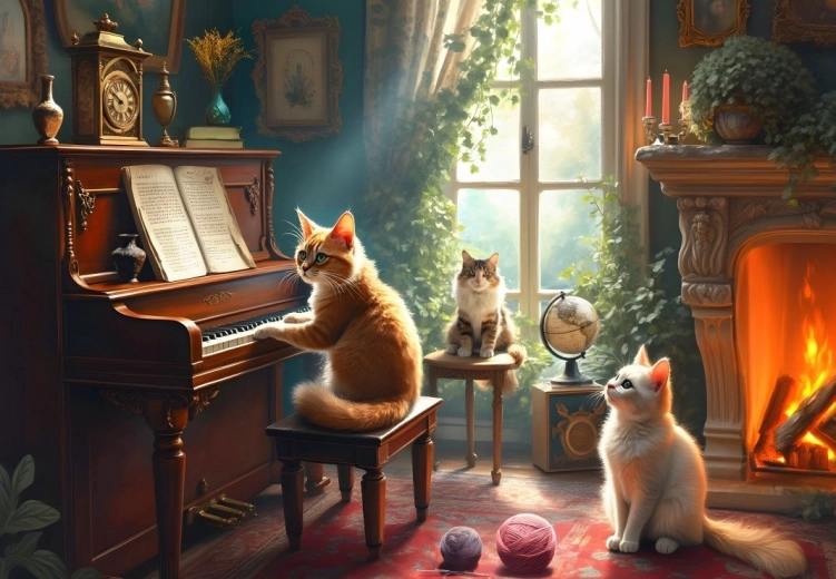 Bluebird puzzle Macskakoncert 1000 darab