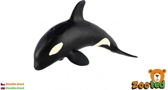 Műanyag kardszárnyú delfin figura 12 cm