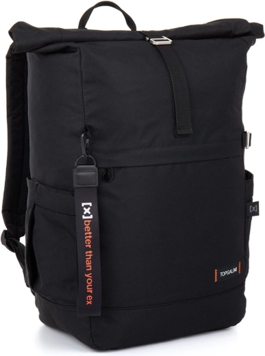 Fekete rolltop hátizsák Topgal X Ezra