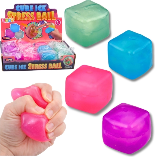 Antistressz squishy labda jégkocka alakban, 5,5 cm