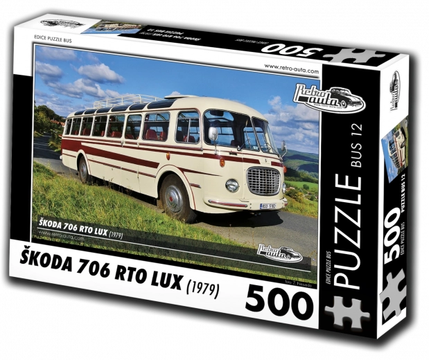 Retro-autók kirakó: Škoda 706 RTO LUX – autóbusz, 500 darab