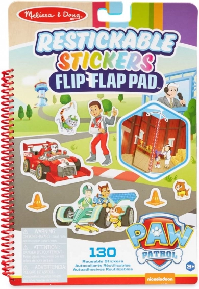 Mancs Őrjárat újraragasztható matricák Flip‑Flap – klasszikus küldetések