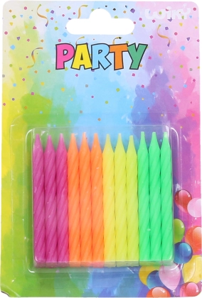 Neon gyertyák 24 db