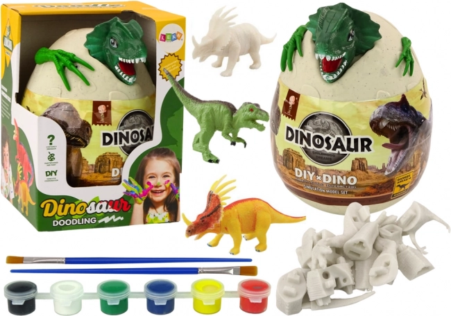 Dinoszauruszos tojás festésre zöld