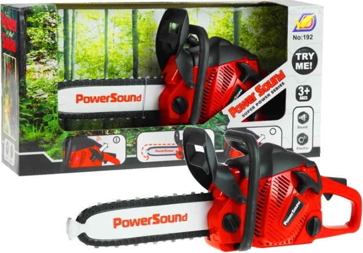 Játék motoros láncfűrész kis favágóknak – 1 db