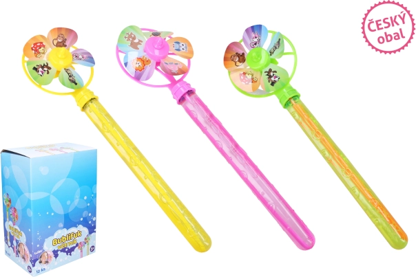 Buborékfújó szélforgóval 76 ml, 34 cm – cseh csomagolás