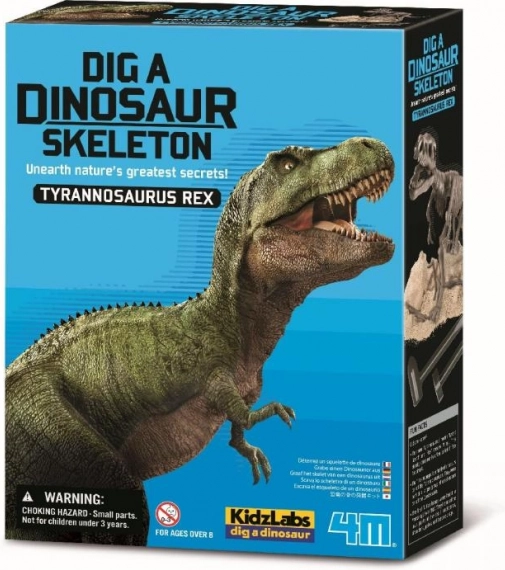 T‑Rex dinoszauruszcsontváz feltáró készlet – oktatási csomag