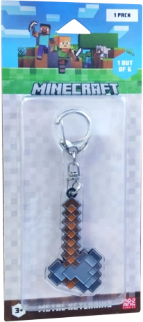 Minecraft fém kulcstartó