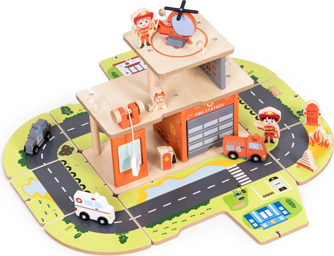 Kétszintes állomás heliporttal