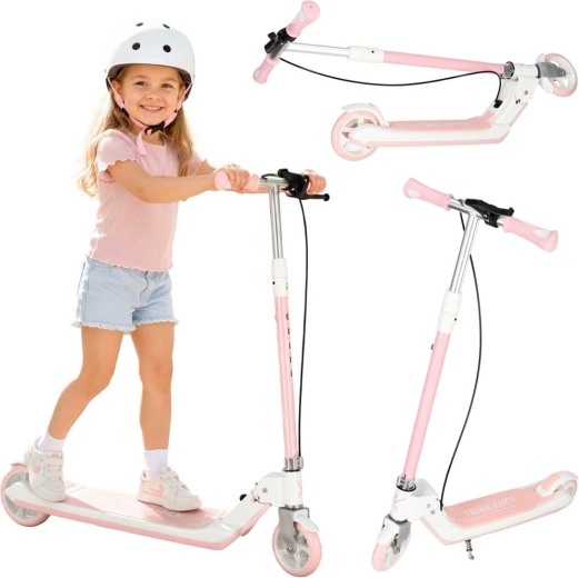Trike Fix összecsukható gyermek roller világító LED kerekekkel, rózsaszín