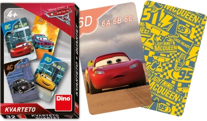 Dino játékkvartett kártyák Cars 3 témával