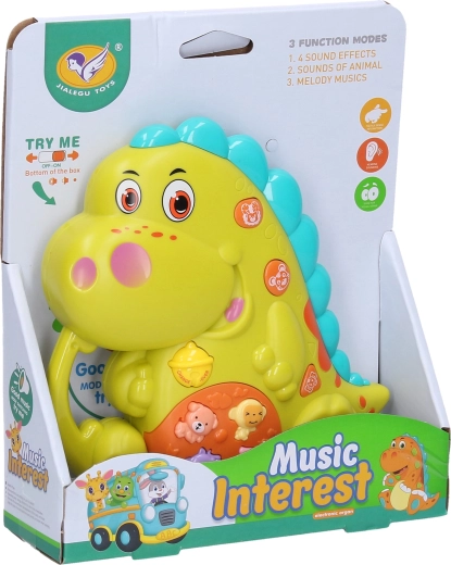 Játék dinoszaurusz fény- és hangeffektekkel 14 cm - 1 db