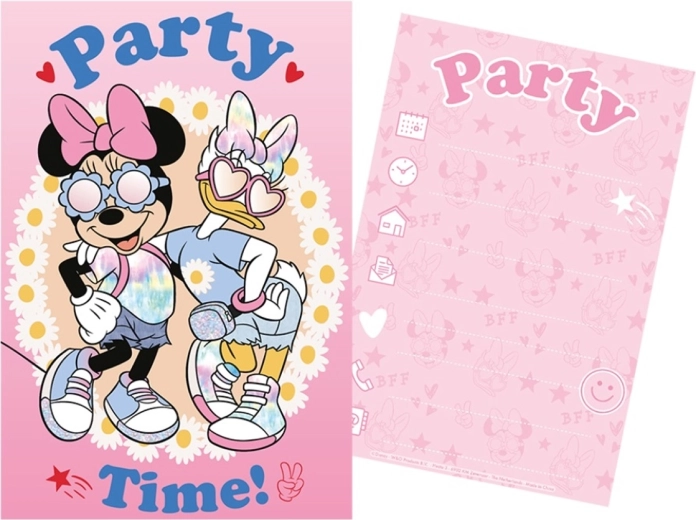 MINNIE MOUSE meghívó és boríték szett 5+5