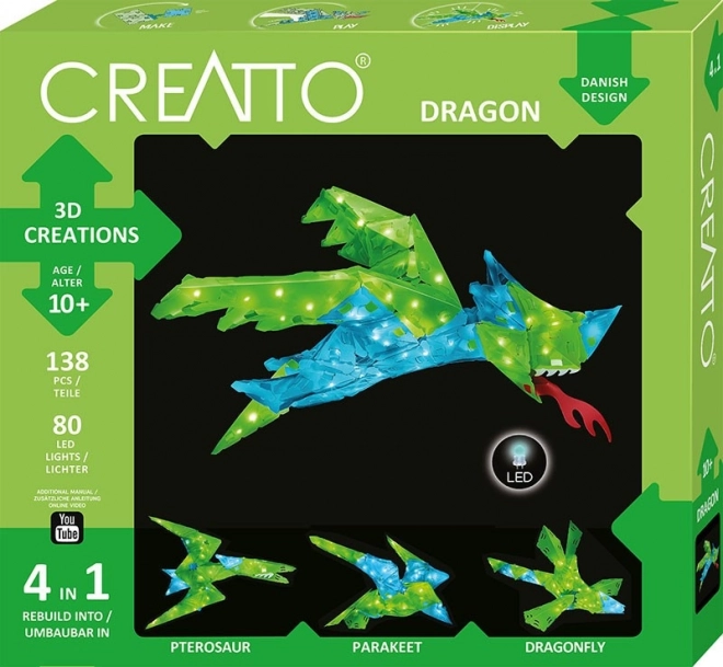 Kreatív világító szett Sárkány Creatto