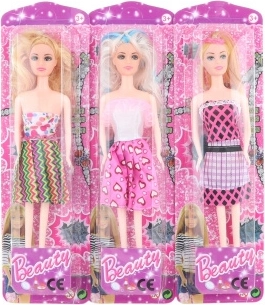 Baba színes ruhában 28 cm