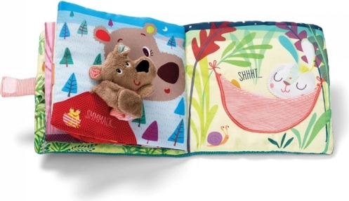 Lilliputiens textil könyvecske ujjbábbal – César mackó