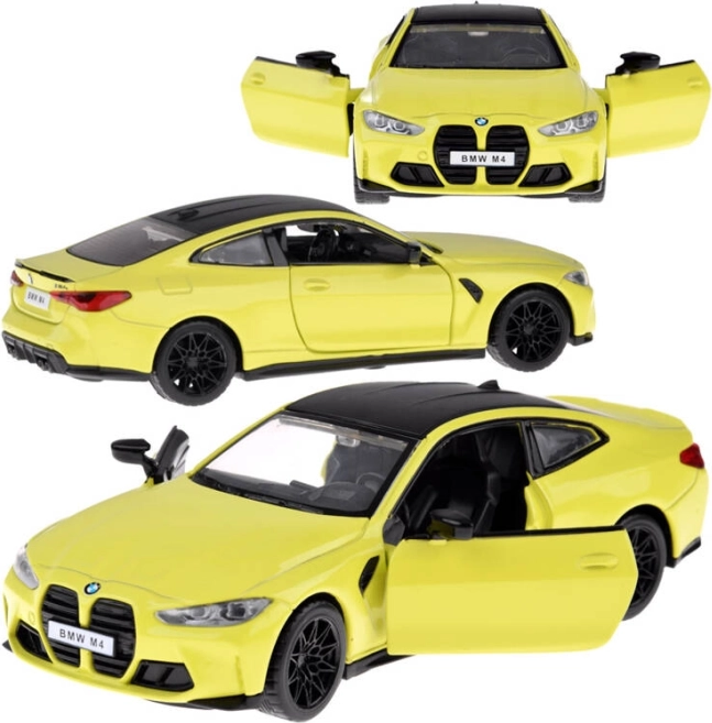 Fém autómodell BMW M4 hang- és fényhatásokkal