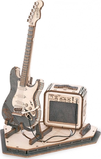 ROKR fa 3D puzzle elektromos gitár