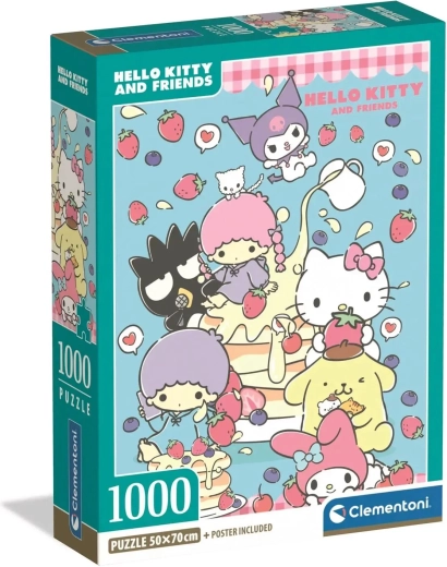 Clementoni puzzle Hello Kitty és barátai 1000 darab