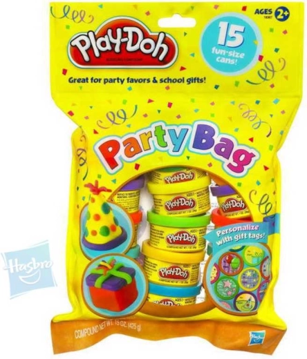 Play-Doh parti táska 15 tégely gyurmával – 15 db