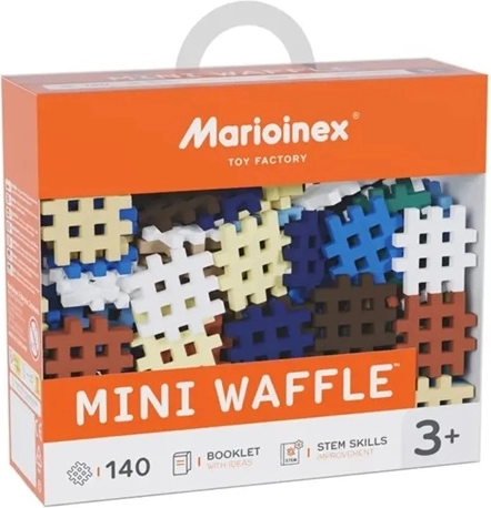 Mini waflikockás építőjáték 140 elemmel, 4-es minta