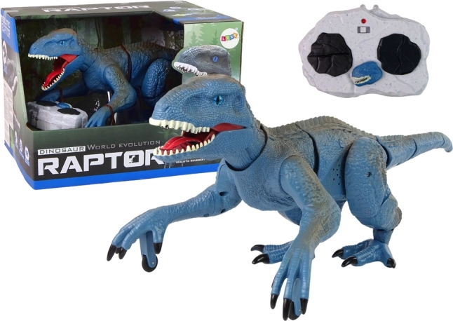 Távirányítású Velociraptor dinoszaurusz kék