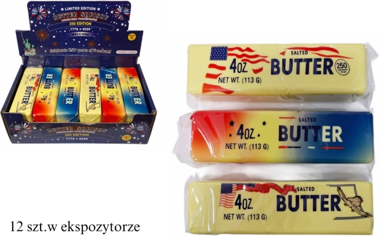 Antistressz nyomkodható squishy vaj alakban - 1 db