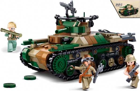 Sluban WWII japán közepes harckocsi Type 97 2az1-ben építőkészlet