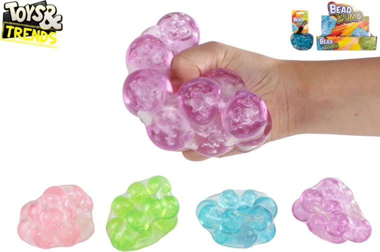 Antistressz labda ropogó golyókkal 9 cm TOYS&TRENDS
