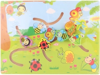 Fából készült állatos labirintus